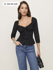 Reformation Lauryn Top Black - Size 0